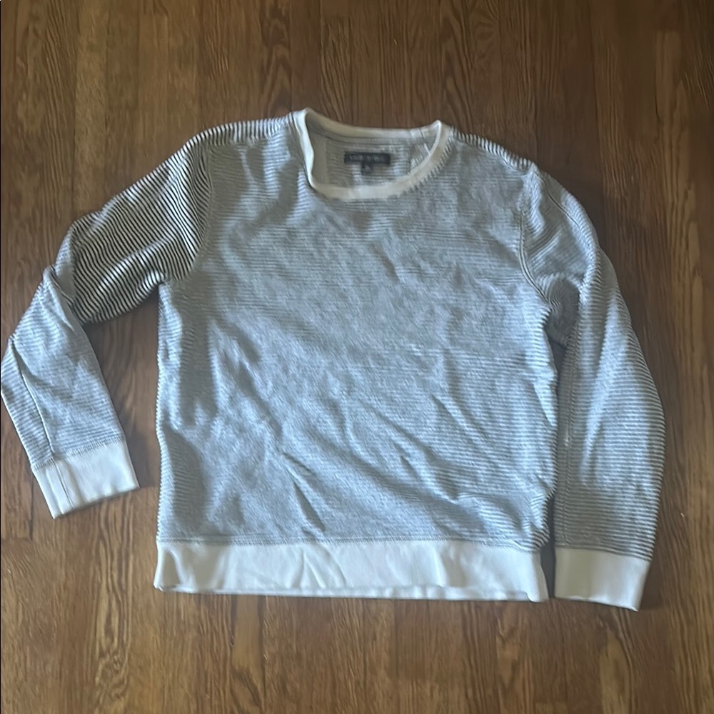 Banana Republic Crewneck Sweater White and Black stripes